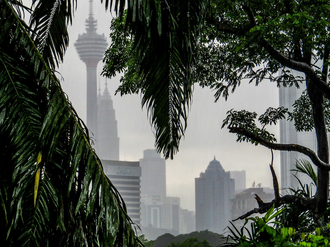 Rainy day in Kuala Lumpur, Malaysia